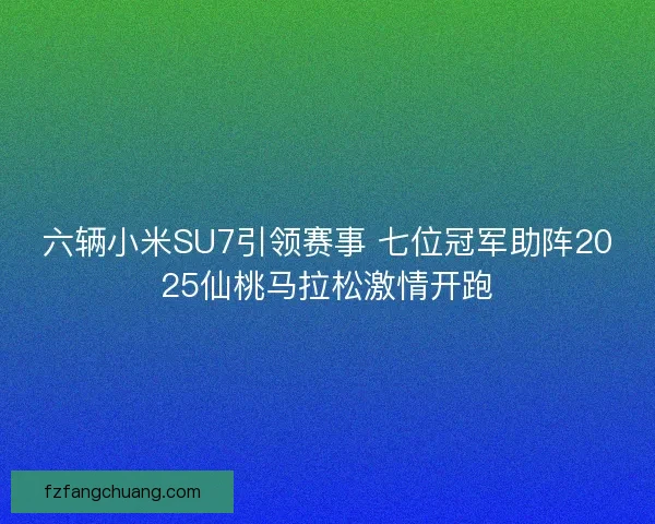 六辆小米SU7引领赛事 七位冠军助阵2025仙桃马拉松激情开跑
